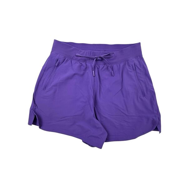 Lululemon License To Train High Rise 4" Shorts Women Size 8 Purple LW7CPYS - Picture 1 of 13